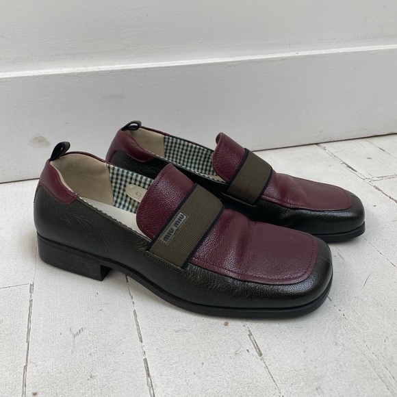 Vintage MIU MIU loafers in dark brown/red size US 9 - Picture 3 of 4